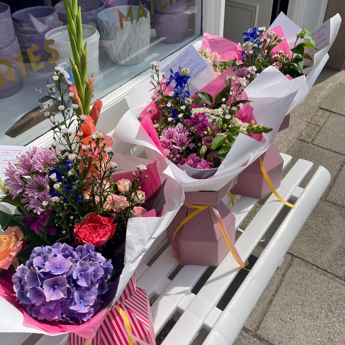 Three modern bouquets for Stonehaven delivery