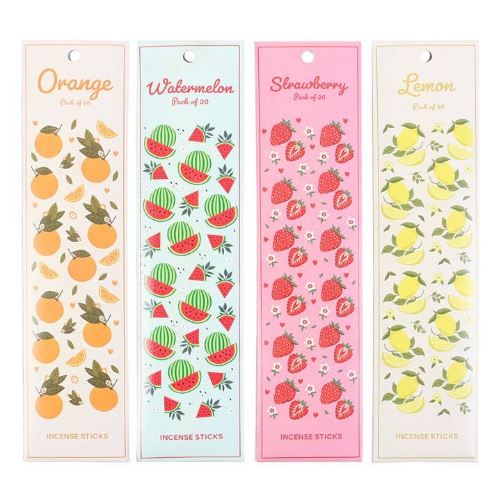 Tutti Frutti Incense Sticks – Strawberry / Orange / Lemon / Watermelon (Pack of 20)
