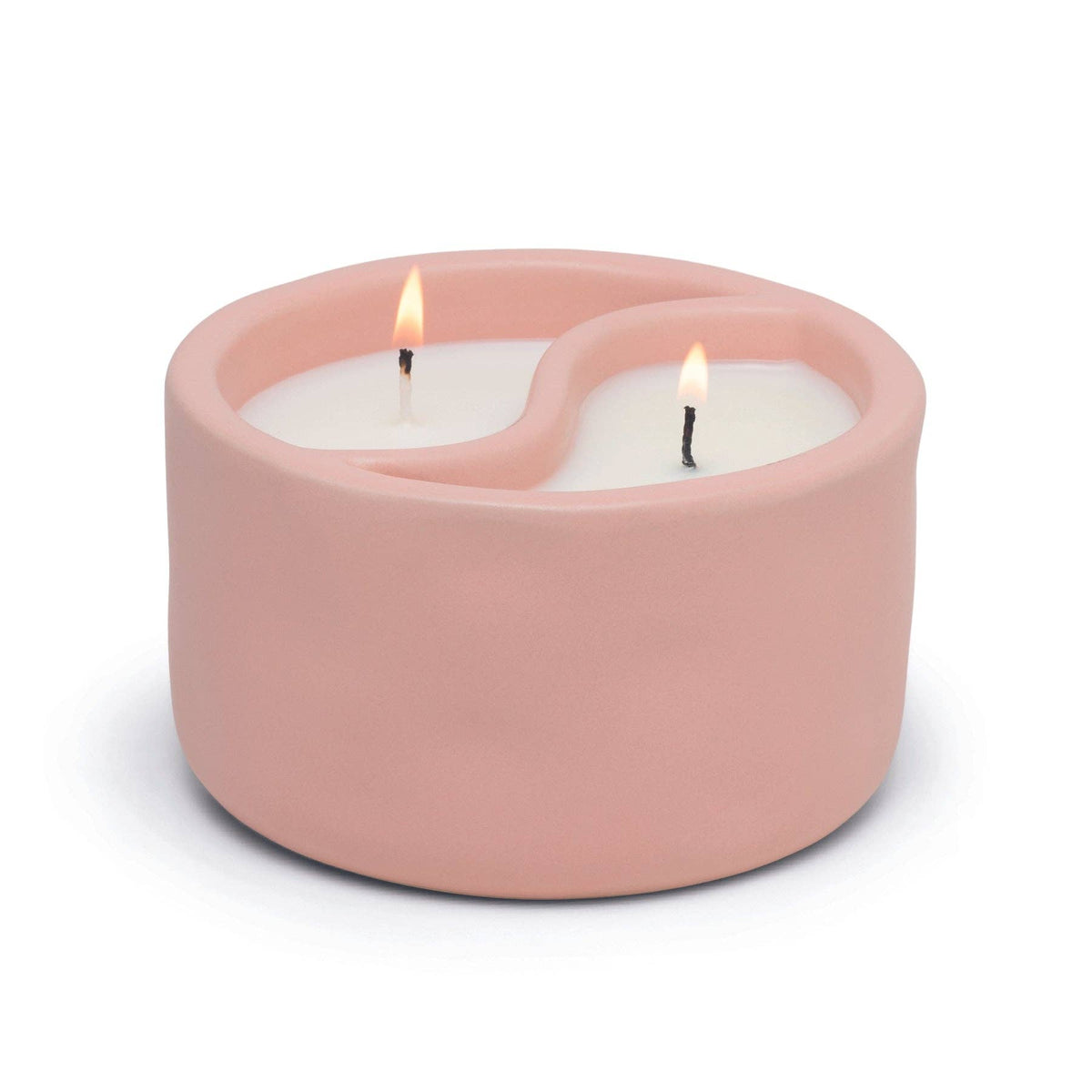 Paddywax Yin-Yang Ceramic Candle – Pink – Cactus Flower & Watermint (11 oz)