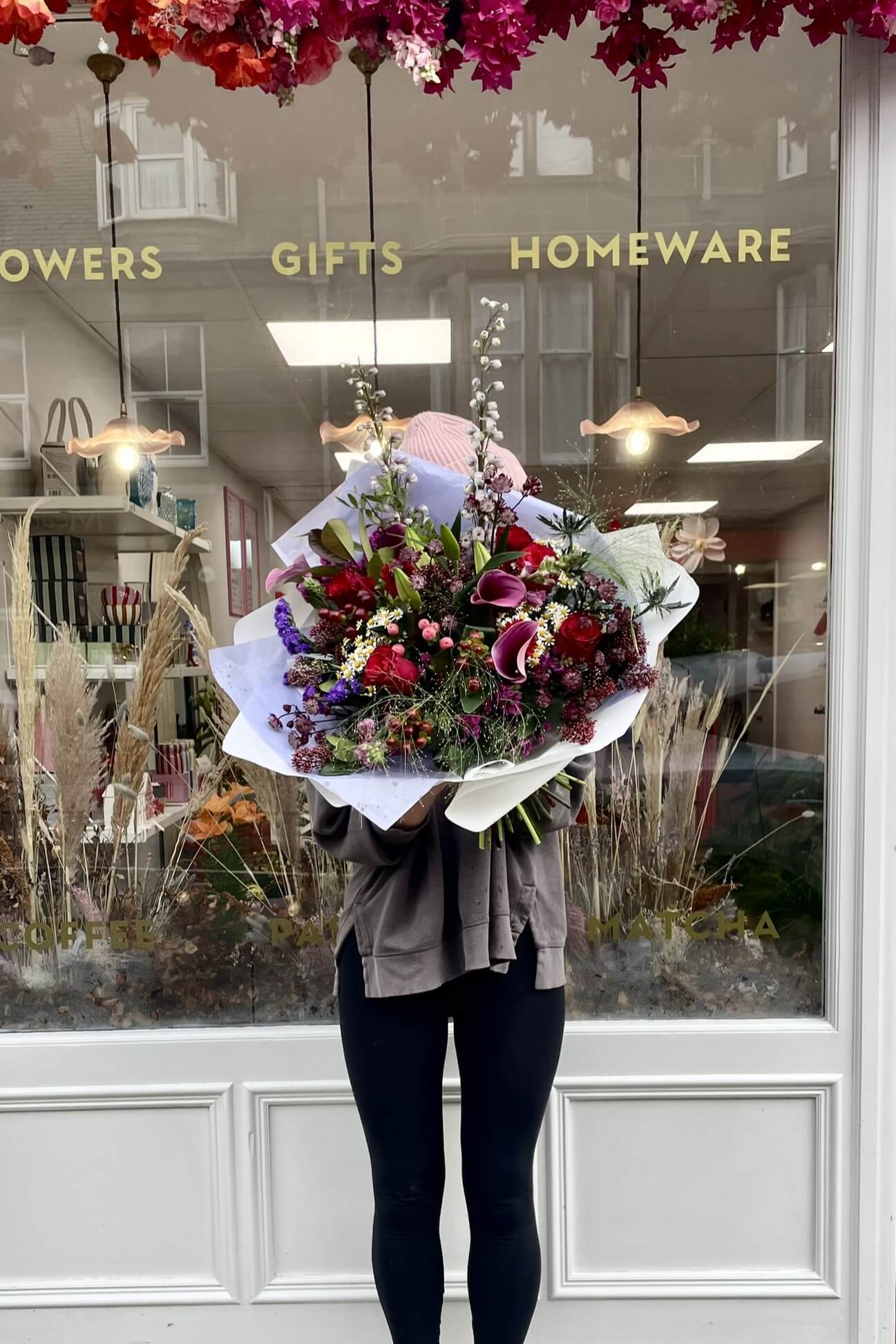 Luxury bespoke bouquet arranged with seasonal flowers, example design